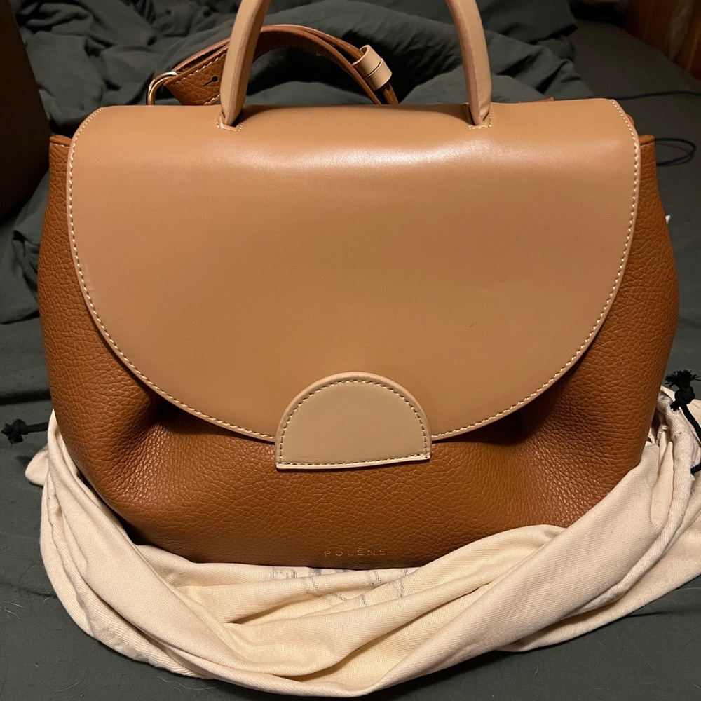Polene number one trio bag Camel